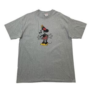 Vintage Minnie Mouse Shirt Adult XL Extra Large Grey Cotton Disney Store Tee